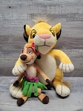 Disney The Lion King 8.5" Timon In Hula Skirt Plush And MEGA Block Simba for sale  Shipping to South Africa