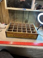 Used, Vintage Coca-Cola Coke Yellow Wooden 24 Bottle Crate  for sale  Shipping to South Africa