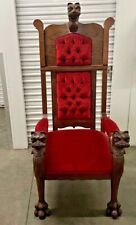 large chair carved wood for sale  North Hollywood