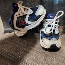 Zapatos para bebé Nike talla 3C plateados y azules rojos 308056-461 para niños pequeños segunda mano  Embacar hacia Argentina