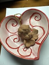 Plato de corazón y adorno de Cupido/Ángel decoración de dulces para el día de San Valentín segunda mano  Embacar hacia Mexico