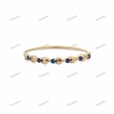Natural Sapphire Gemstone Jewelry 14k Yellow Gold Band Ring Size 8 For Girls for sale  Shipping to South Africa