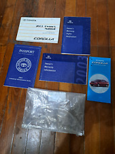 Usado, 2003 Toyota Corolla Sedan Manual do Proprietário Manual do Usuário Livro CE S LE 1.8L comprar usado  Enviando para Brazil