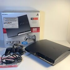 Sistema de juegos consola Sony PlayStation 3 Slim PS3 320 GB negra con caja original segunda mano  Embacar hacia Argentina