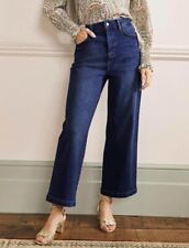 Used, Boden Cropped Wide Leg Jeans Classic Denim Blue High Rise 8-22 Pet, Reg, Long for sale  Shipping to South Africa