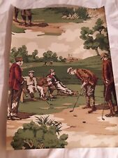 Amostrador de papel de parede vintage Schumacher desenhos 12x17" para golfe masculino comprar usado  Enviando para Brazil