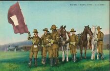 Usado, 1917? Cartão postal Wig Wag USA Army Signal Corps soldados cavalos bandeiras - Primeira Guerra Mundial comprar usado  Enviando para Brazil