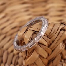 Solid 925 Sterling Silver Full Eternity CZ Band Ring Stacking J-R Sizes Gift Box for sale  Shipping to South Africa