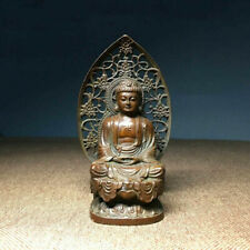 Usado,  Estátua de Buda Sakyamuni Amitabha Tathagata esculpida em bronze antiga 9 cm budismo comprar usado  Enviando para Brazil