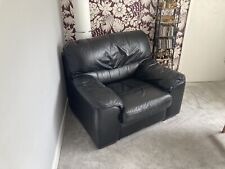 Black leather seater for sale  BRADFORD
