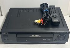 Reproductor de grabadora VHS de alta fidelidad Sony SLV-677HF VCR 4 cabezales con trabajo remoto segunda mano  Embacar hacia Argentina