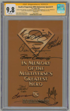 SIGNED X8! CGC SS 9.8 Death of Superman 30th Anniversary Polybag Jurgens Ordway, used for sale  Shipping to South Africa