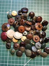 vintage leather buttons for sale  PONTYCLUN