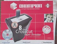Paper Shredder Credit Card Heavy Duty Destroy, Black Champion! 8 Sheet Cross-Cut for sale  Shipping to South Africa