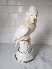 Rosenthal Bavaria 1930s Figurine Cockatoo Bird Gold White Porcelain FLAWS #312 for sale  Shipping to South Africa