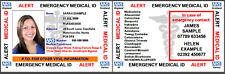 Informações de emergência médica e entre em contato com o cartão-Cartão de CR80 Em Pvc 85 X 54 Mm, usado comprar usado  Enviando para Brazil
