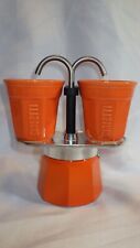 Bialetti Italy Set Express Double Espresso Cup 4 Oz Cup  Coffee Barista - Orange for sale  Shipping to South Africa