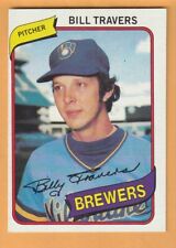 Bill Travers Milwaukee Brewers 1980 Topps #109 Norwood Massachusetts 13D na sprzedaż  Wysyłka do Poland
