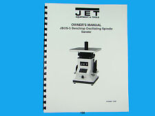 Jet   JBOS-5 Benchtop Oscillating Spindle Sander Owners  Manual *198, used for sale  Shipping to Canada