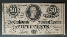 1864 50c confederate for sale  Charlottesville