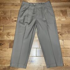 Pantalones de Vestir Zanella Platinum Austin Oliva Hechos en Italia Plisados 36X28 100% Lana  segunda mano  Embacar hacia Argentina