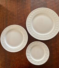 Bernardaud Limoges LOUVRE 3 Plate Set : Dinner, Salad, Bread  White Porcelain, used for sale  Shipping to South Africa