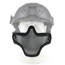 Máscara de proteção de campo ajustável de metal meia face CS caveira adereços de terror Halloween comprar usado  Enviando para Brazil