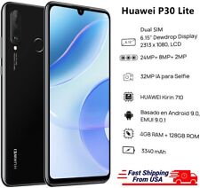 Huawei P30 Lite 128GB 6G RAM Dual Sim 48.0 MP Black Unlocked Android Smartphone for sale  Shipping to South Africa