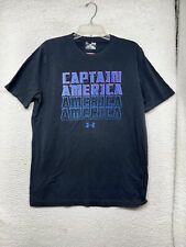 Camisa del Capitán América Under Armour para Hombre M Mediana Suelta Negra Heatgear Marvel segunda mano  Embacar hacia Mexico