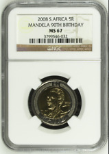 Used, 2008 SOUTH AFRICA NELSON MANDELA BIRTHDAY 5 RAND NGC MS67 for sale  South Africa 