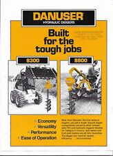 Original Danuser 8300 8800 Hydraulic Digger Sales Brochure Spec Sheet 2768 10/91 for sale  Shipping to South Africa
