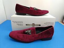 Mens Aldo Jerano Red Velvet Loafers Dress Shoes Sparkly Wolf Size 9 for sale  Shipping to South Africa