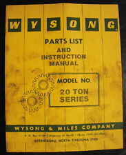 Wysong ton press for sale  Winnetka