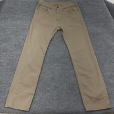 Jeans masculino Levi’s 505 36x36 ajuste regular cáqui bronzeado denim 100% algodão aba branca comprar usado  Enviando para Brazil