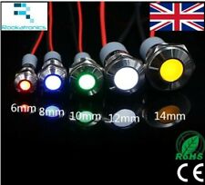 LED redondo impermeable 6mm 8mm 10mm 12mm 14mm 5V 12V 24V 220V rojo, blanco, azul segunda mano  Embacar hacia Argentina