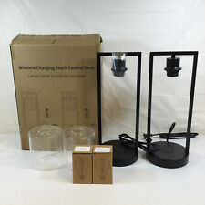 Used, Black Dimmable Wireless Charging Touch Control Table Lamp Set Of 2 Used for sale  Shipping to South Africa