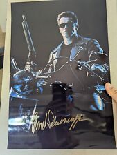 Arnold Schwarzenegger caneta dourada assinada 38x25cm foto como Exterminador do Futuro. Certificado de autenticidade comprar usado  Enviando para Brazil