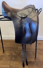Used, 17 1/2” Heather Moffett Vogue Dressage Saddle Brown Treeless   for sale  Shipping to South Africa