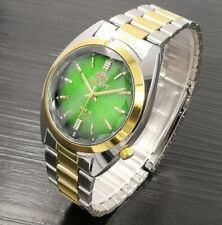 Orient Cuarzo Verde Reloj Para Hombre Acero Inoxidable Banda Dorada 3 Estrellas 21 Joya segunda mano  Embacar hacia Mexico