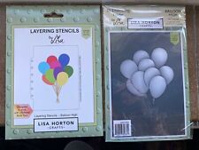 Lisa Horton Crafts Balloon High Layering Stencils And Embossing Folder for sale  Shipping to South Africa