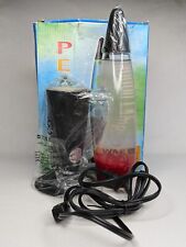 Lâmpada Peace Motion lâmpada de lava cera vermelha, líquido transparente, base preta comprar usado  Enviando para Brazil