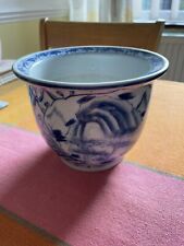 Vaso vintage cinese blu e bianco porcellana design floreale design floreale usato  Spedire a Italy