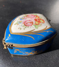 Antigua caja de tocador Limoges pintada principal Francia vintage baratija/píldora porcelana ¡GRANDE! segunda mano  Embacar hacia Argentina