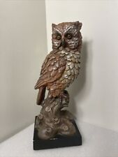 Used, Vintage Large 14” Owl Classic Sculpture Figure Made in Italy Signed A Santini for sale  Hopewell Junction