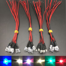 1-10 x 12V 3mm 5mm LED con cable 20cm diodo emisor de luz diodos emisores de luz decoración LEDs diodos segunda mano  Embacar hacia Argentina