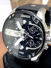 Relógio masculino Diesel DZ7313 cronógrafo quartzo prata mostrador preto pulseira de couro 57mm, usado comprar usado  Enviando para Brazil