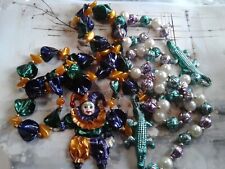gras mardi 5 beads strands for sale  Hatboro