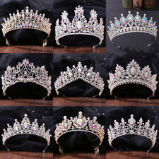 AB Crystal Silver Gold Queen Princess Wedding Tiara Crown 12 Styles For Women for sale  Shipping to South Africa