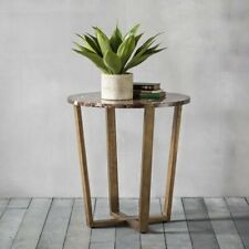 Used, Gallery Direct Emperor Round Side Table - Marble Top for sale  Shipping to South Africa