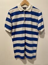 Camisa polo masculina listrada multicolorida esporte marinho vintage anos 90 manga curta M comprar usado  Enviando para Brazil